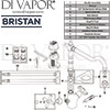Bristan Colonial Easyfit Sink Mixer Antique Kitchen Tap Spares